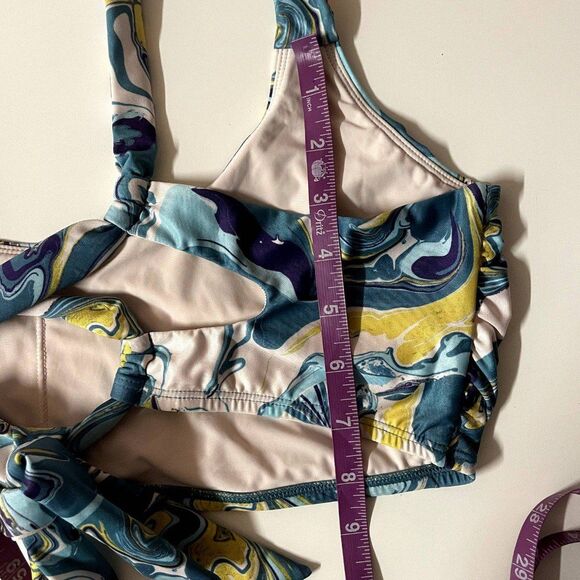 ModCloth Blue Marble Swirl Swim Top Size XL EUC - Picture 8 of 12